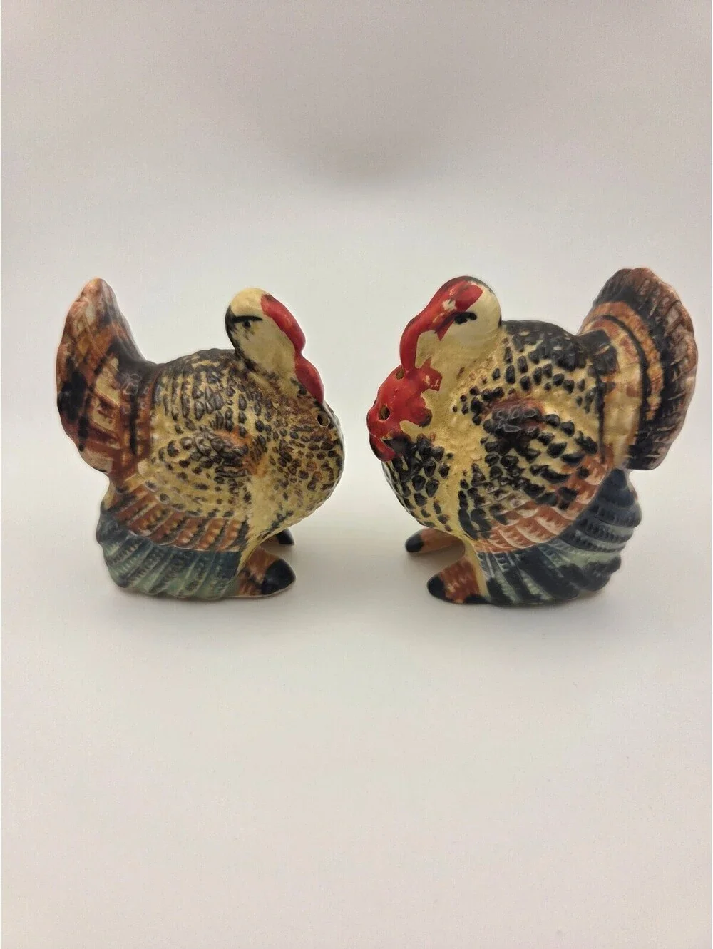 Vintage Ceramic Turkey Salt and Pepper Shakers Set
